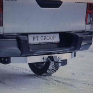 Фаркоп рамный Hilux Revo c нержавеющей накладкой  PT GROUP, на 3,5 тонны, вертикальная нагрузка 140 кг