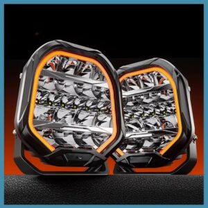 Светодиодная фара дальнего света  DXO 9(270вт.11000лм).защитные крышки янтарного ццвета в комплекте