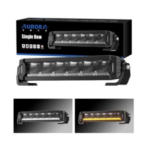 Светодиодная однорядная  панель c ДХО, белый +янтарный, 180W,  20’’